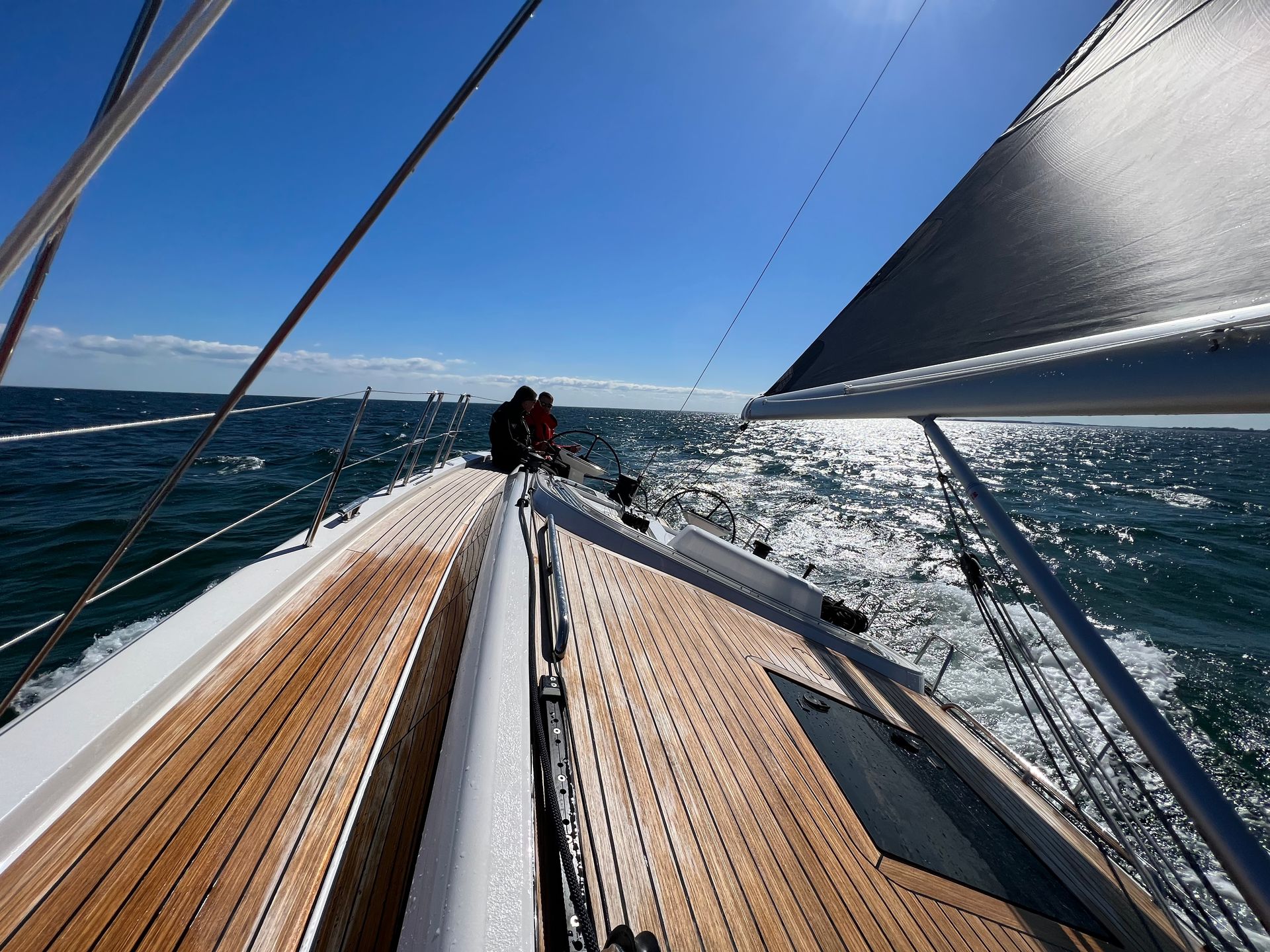 X-Yacht sailing on open water